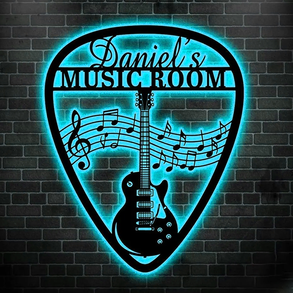 Personalized Custom Guitar Metal Sign